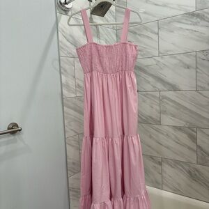 Zara Light Pink Smocked Dress